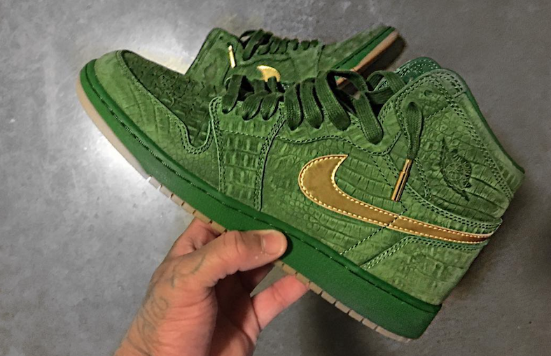 Air Jordan 1 "Green Croc Suede" is St. Patrick's Day Gold