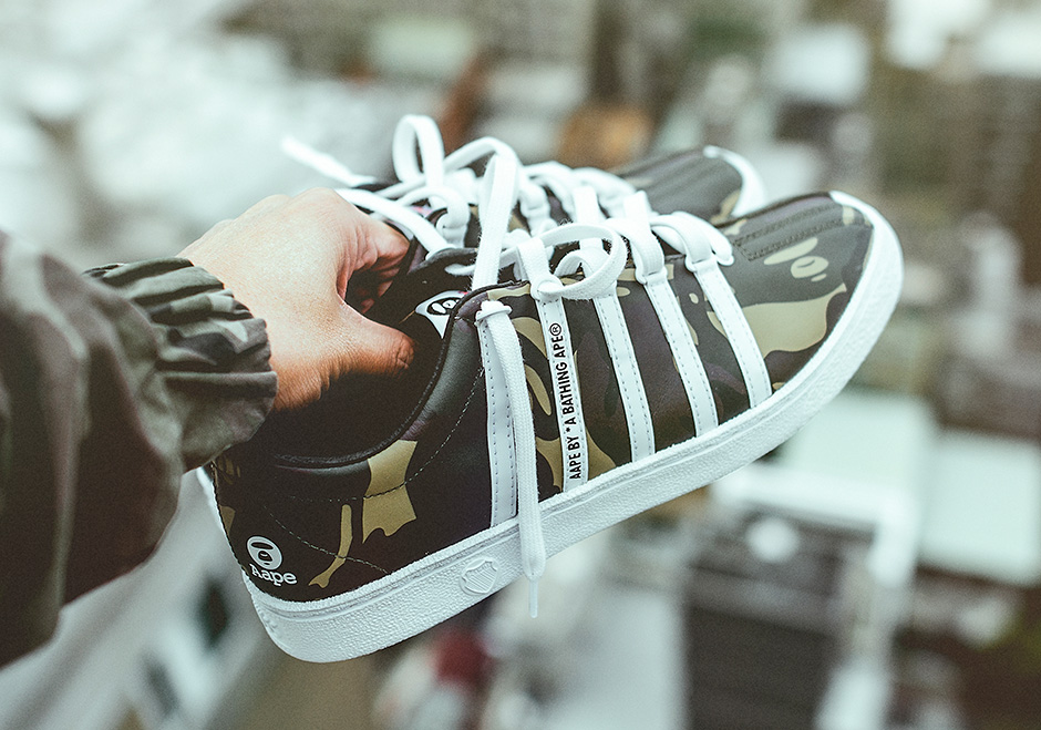 A Bathing Ape X K-Swiss Classic 66 HD Photos and Release Date