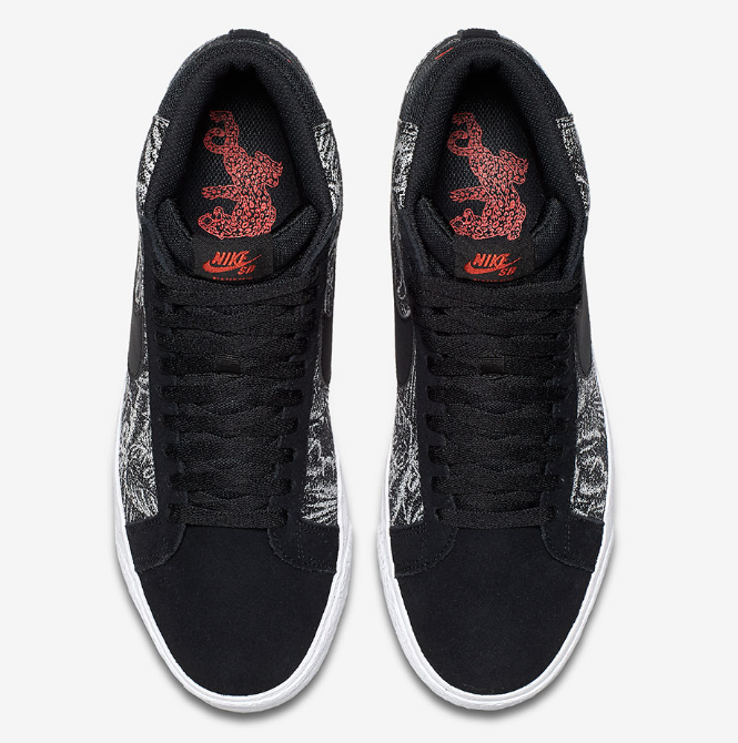 Nike SB Blazer Leopard Black/White/Orange Release Date