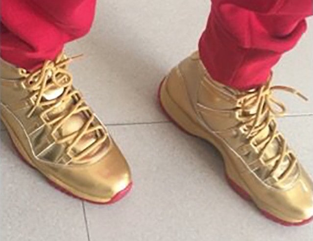NBA All Star Michael Finley Receives All Gold Air Jordan 11