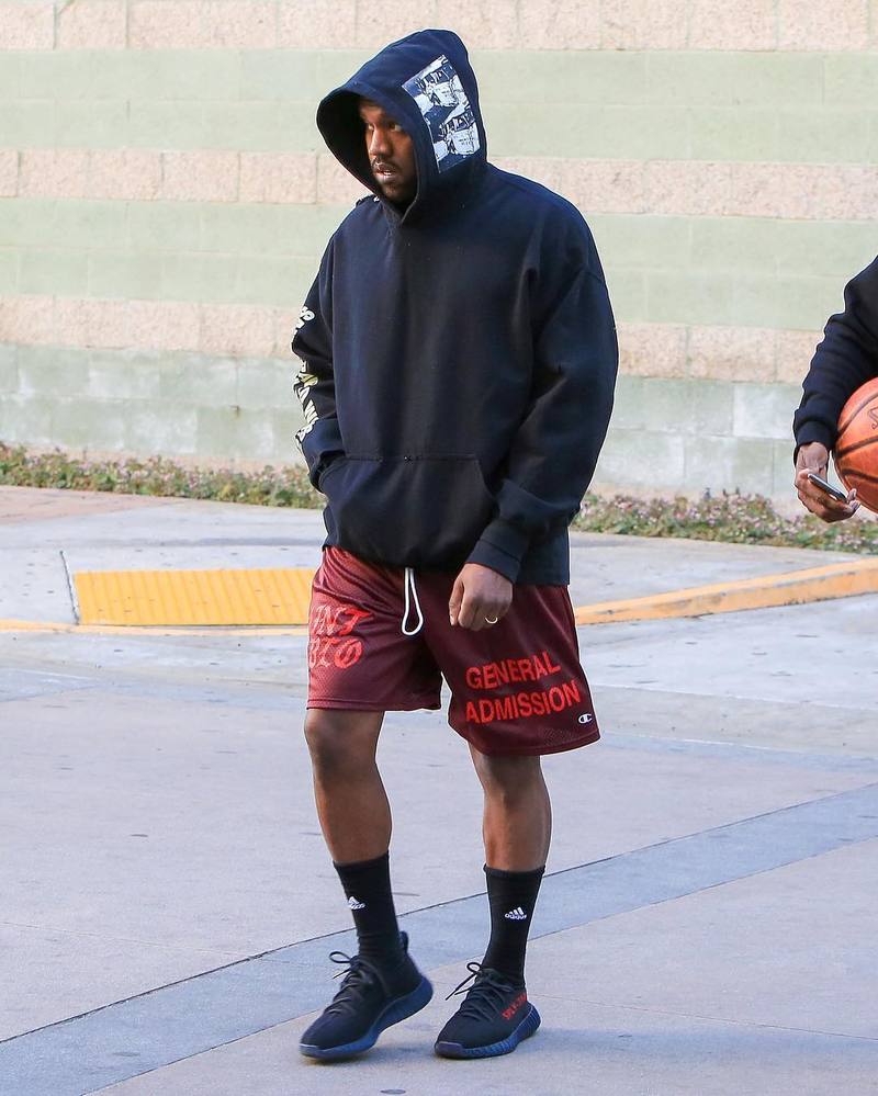 Kanye Spotted Rocking the 350 SPLY